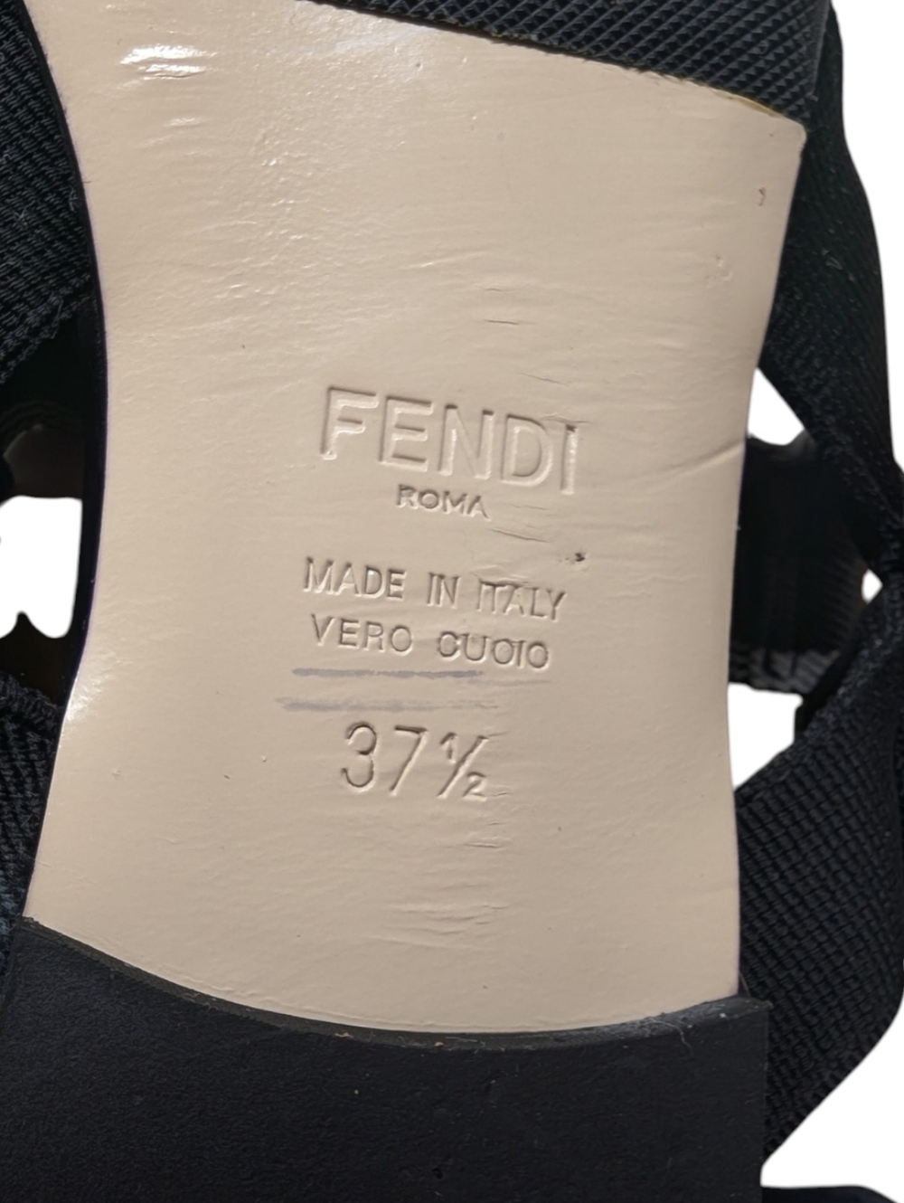 Fendi PVC Colibri Black Slingback Pointed Flats Size EU 37.5 - Picture 8 of 9
